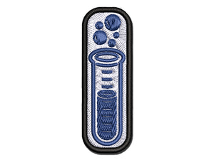 Glass Bubbling Test Tube Chemistry Science Multi-Color Embroidered Iron-On or Hook & Loop Patch Applique
