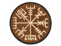 Viking Vegvisir Norse Protection Rune Multi-Color Embroidered Iron-On or Hook & Loop Patch Applique