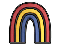 Exaggerated Fun Rainbow Multi-Color Embroidered Iron-On or Hook & Loop Patch Applique