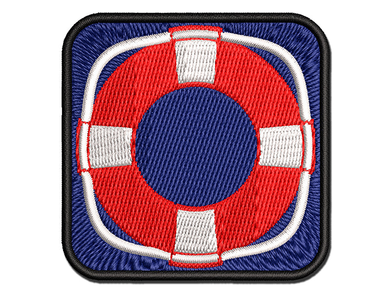 Nautical Lifesaver Buoy Preserver Multi-Color Embroidered Iron-On or Hook & Loop Patch Applique