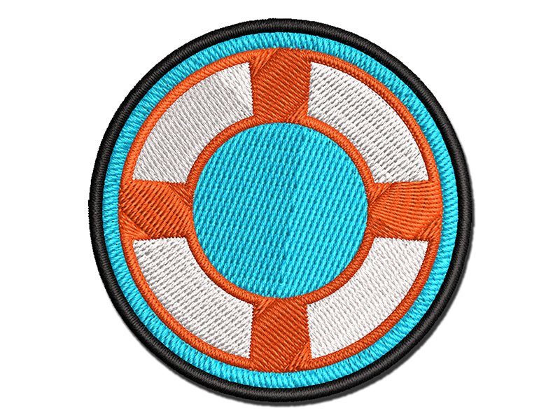 Nautical Lifesaver Multi-Color Embroidered Iron-On or Hook & Loop Patch Applique