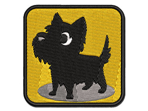 Lovable Cartoon Cairn Terrier Multi-Color Embroidered Iron-On or Hook & Loop Patch Applique