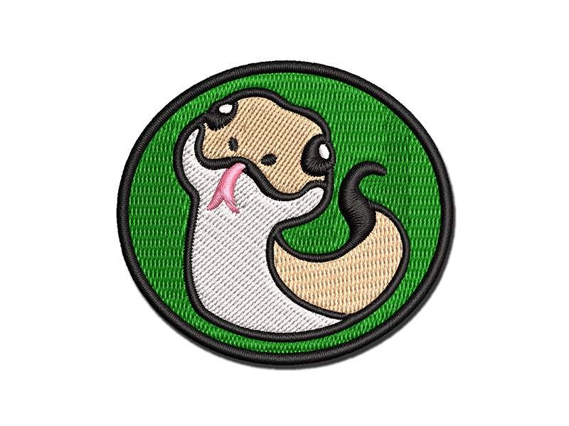 Sassy Snake with Tongue Sticking Out Multi-Color Embroidered Iron-On or Hook & Loop Patch Applique