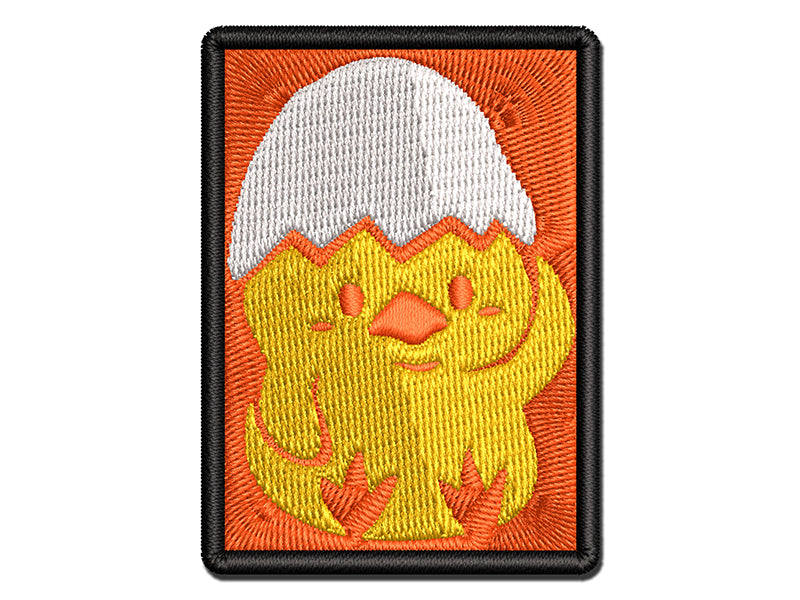 Sweet Chicken Hatchling with Egg Shell Multi-Color Embroidered Iron-On or Hook & Loop Patch Applique