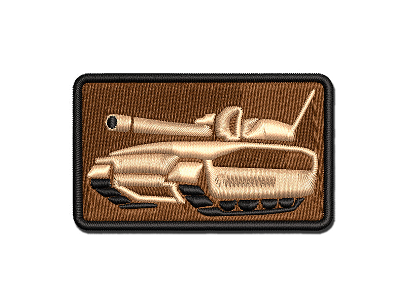Military Army Tank Multi-Color Embroidered Iron-On or Hook & Loop Patch Applique