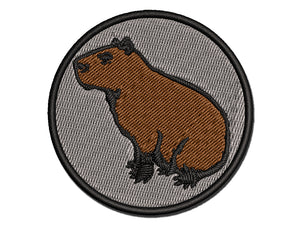 Capybara the Giant Friendly Rodent Multi-Color Embroidered Iron-On or Hook & Loop Patch Applique