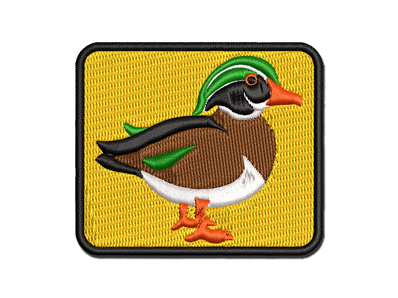 Elegant Wood Duck Multi-Color Embroidered Iron-On or Hook & Loop Patch Applique