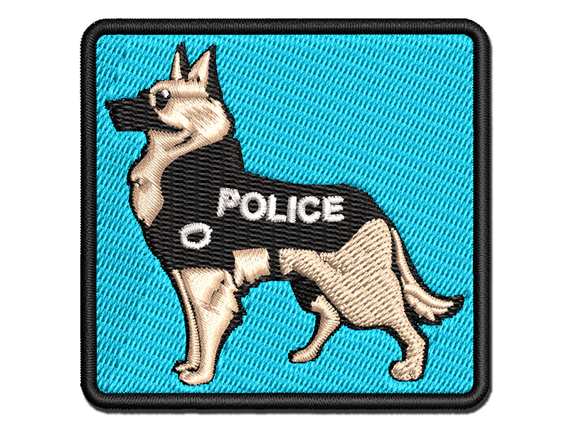 German Shepherd K-9 Police Dog Multi-Color Embroidered Iron-On or Hook & Loop Patch Applique