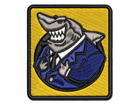 Lawyer Loan Shark in a Business Suit Multi-Color Embroidered Iron-On or Hook & Loop Patch Applique