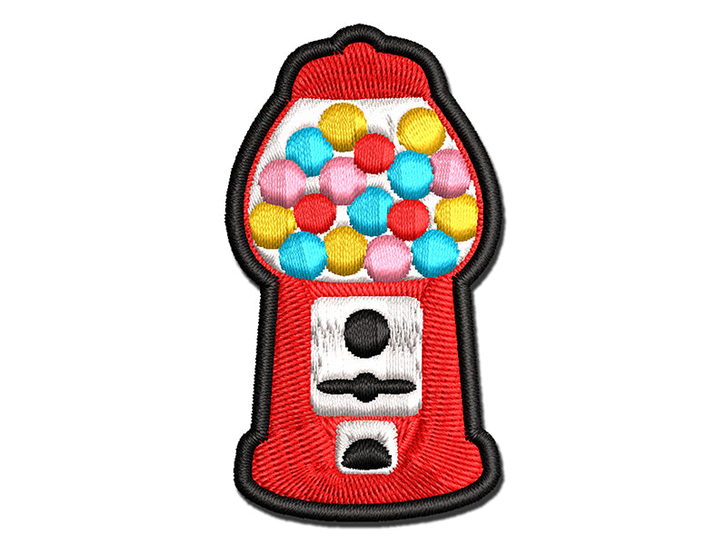 Gumball Machine Multi-Color Embroidered Iron-On or Hook & Loop Patch Applique