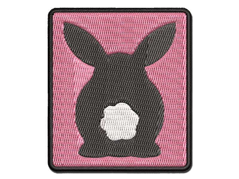 Bunny Rabbit Butt from Behind with Legs Easter Multi-Color Embroidered Iron-On or Hook & Loop Patch Applique