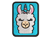 Lovely Llamacorn Llama Unicorn Multi-Color Embroidered Iron-On or Hook & Loop Patch Applique