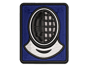 Fencer Fencing Mask Helmet Multi-Color Embroidered Iron-On or Hook & Loop Patch Applique