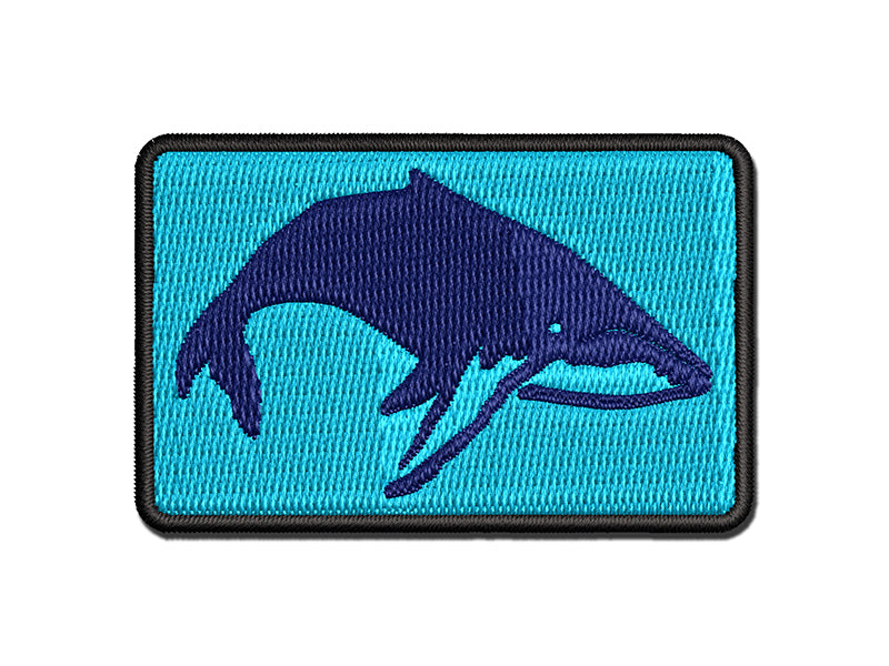 Happy Humpback Whale Multi-Color Embroidered Iron-On or Hook & Loop Patch Applique