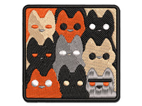 Too Many Cats in a Box Multi-Color Embroidered Iron-On or Hook & Loop Patch Applique