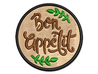 Bon Appetit Kitchen Multi-Color Embroidered Iron-On or Hook & Loop Patch Applique