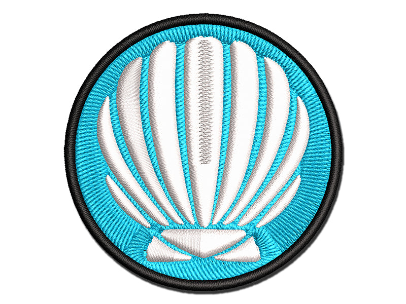 Scallop Seashell Beach Shell Ocean Multi-Color Embroidered Iron-On or Hook & Loop Patch Applique