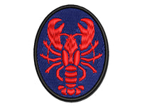 Maine Lobster Seafood Crustacean Multi-Color Embroidered Iron-On or Hook & Loop Patch Applique