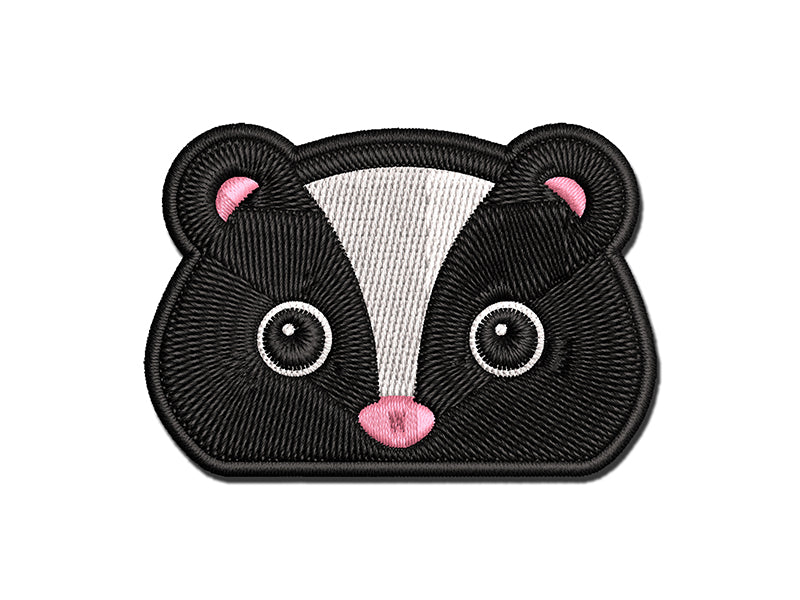 Peeking Skunk Multi-Color Embroidered Iron-On or Hook & Loop Patch Applique