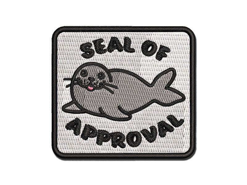 Seal of Approval I Approve Funny Multi-Color Embroidered Iron-On or Hook & Loop Patch Applique
