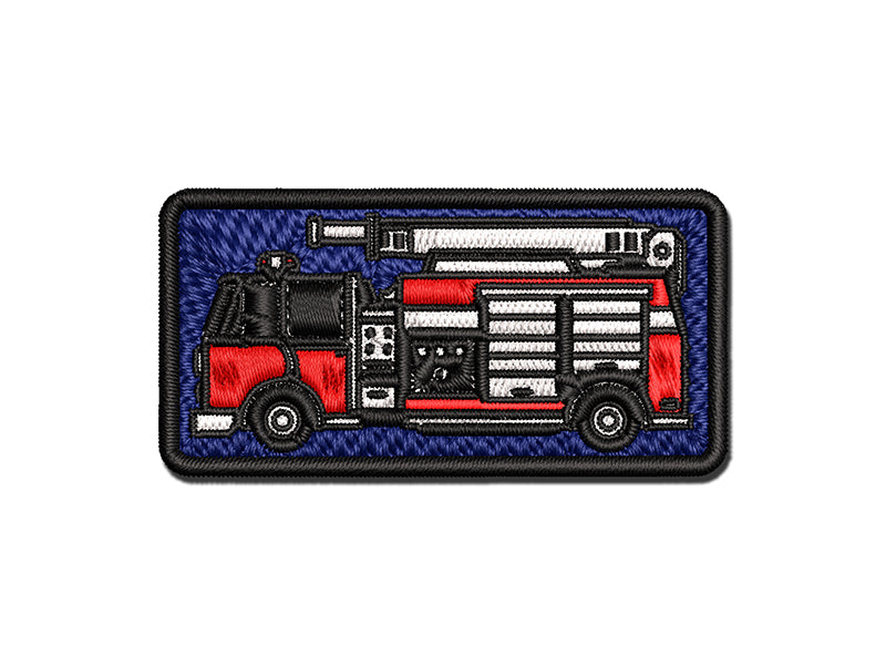Firetruck Firefighter Safety First Responder Fire Department Vehicle Multi-Color Embroidered Iron-On or Hook & Loop Patch Applique