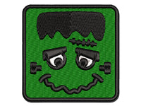 Halloween Frankenstein Face Multi-Color Embroidered Iron-On or Hook & Loop Patch Applique