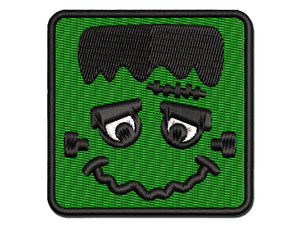 Halloween Frankenstein Face Multi-Color Embroidered Iron-On or Hook & Loop Patch Applique