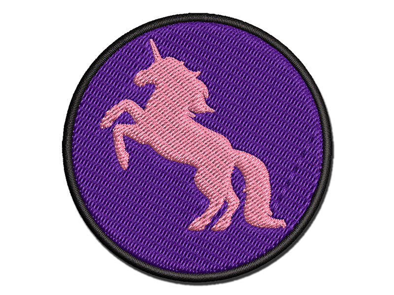 Majestic Unicorn Rearing Up Multi-Color Embroidered Iron-On or Hook & Loop Patch Applique