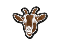 Toggenburg Goat Face Multi-Color Embroidered Iron-On or Hook & Loop Patch Applique