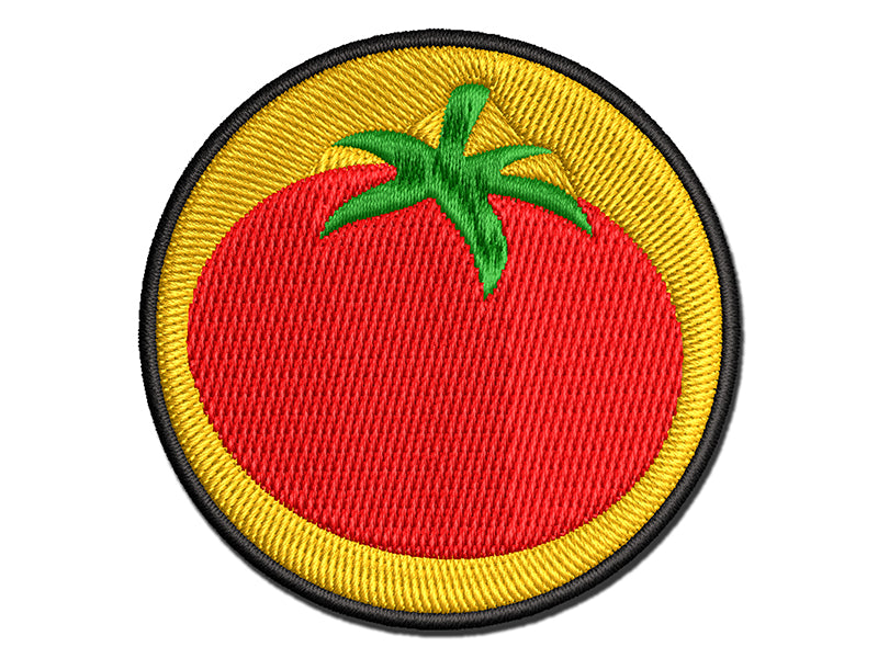 Tomato Garden Fruit Multi-Color Embroidered Iron-On or Hook & Loop Patch Applique