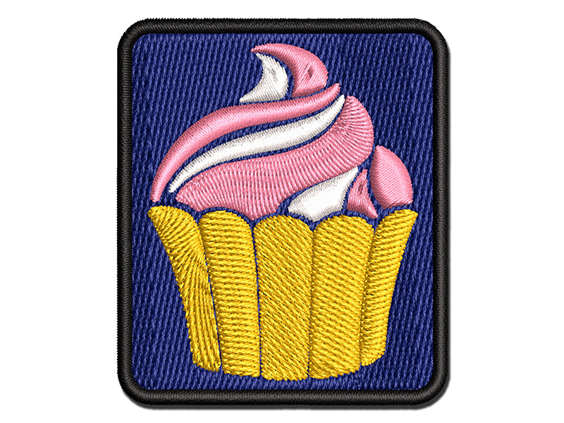 Yummy Sweet Cupcake Birthday Anniversary Celebration Multi-Color Embroidered Iron-On or Hook & Loop Patch Applique
