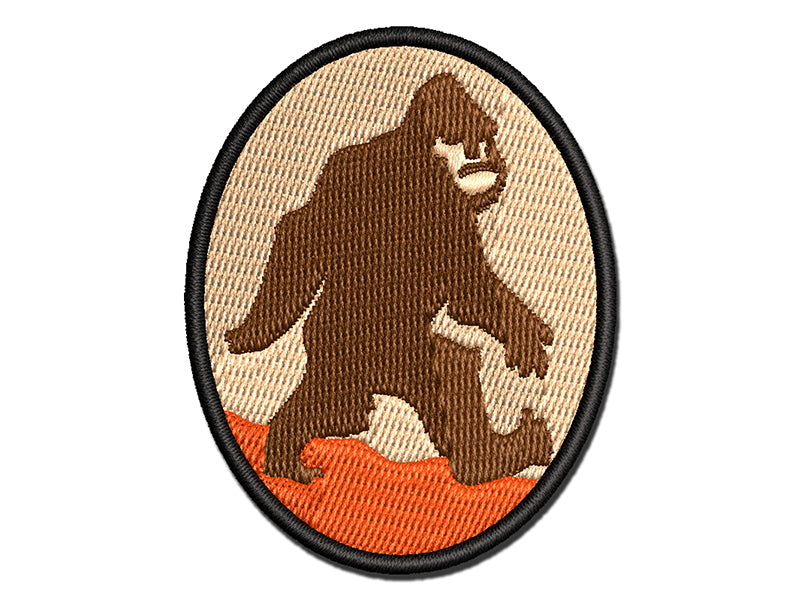 Bigfoot Sasquatch Mythical Creature Cryptid Walking Multi-Color Embroidered Iron-On or Hook & Loop Patch Applique