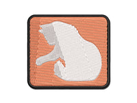 Fluffy Cat Kitten Hitting Something with Paw Claw Multi-Color Embroidered Iron-On or Hook & Loop Patch Applique