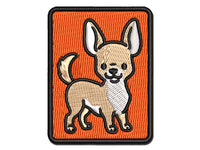 Chihuahua Standing Dog Multi-Color Embroidered Iron-On or Hook & Loop Patch Applique