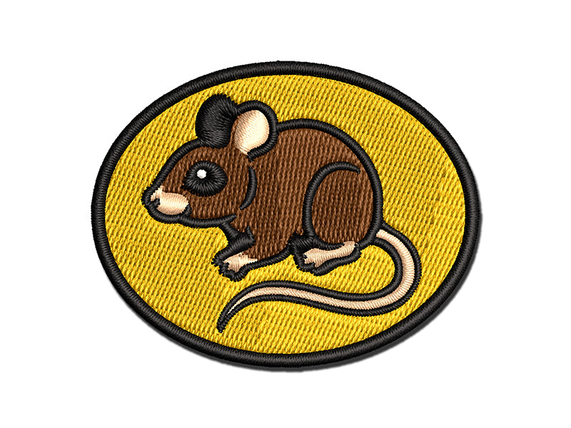 Mouse Rodent Multi-Color Embroidered Iron-On or Hook & Loop Patch Applique