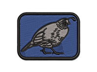 Plump California Quail Multi-Color Embroidered Iron-On or Hook & Loop Patch Applique