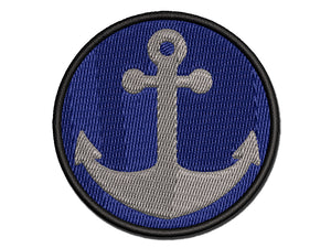 Ship Anchor Nautical Multi-Color Embroidered Iron-On or Hook & Loop Patch Applique