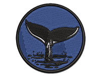 Whale Tail Multi-Color Embroidered Iron-On or Hook & Loop Patch Applique