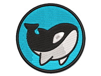 Sweet Kawaii Chibi Killer Whale Multi-Color Embroidered Iron-On or Hook & Loop Patch Applique