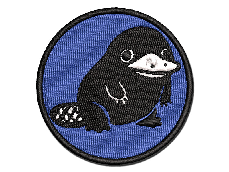 Cute Weird Duck Billed Platypus Multi-Color Embroidered Iron-On or Hook & Loop Patch Applique