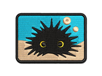 Cute Goofy Spikey Sea Urchin Multi-Color Embroidered Iron-On or Hook & Loop Patch Applique