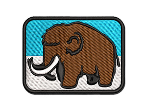 Fuzzy Fluffy Wooly Mammoth Multi-Color Embroidered Iron-On or Hook & Loop Patch Applique