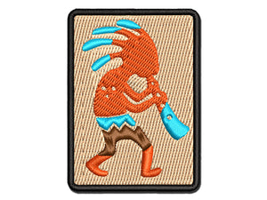 Kokopelli Southwest Native American Fertility Deity Multi-Color Embroidered Iron-On or Hook & Loop Patch Applique