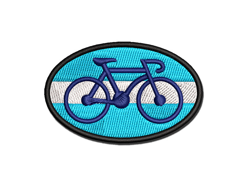 Racing Bike Bicycle Cyclist Cycling Multi-Color Embroidered Iron-On or Hook & Loop Patch Applique
