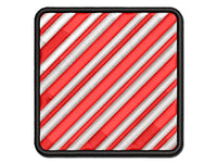 Candy Cane Diagonal Stripes Christmas Multi-Color Embroidered Iron-On or Hook & Loop Patch Applique