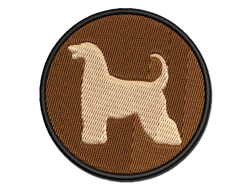 Afghan Hound Dog Solid Multi-Color Embroidered Iron-On or Hook & Loop Patch Applique