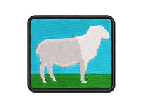 Solid Sheep Farm Animal Multi-Color Embroidered Iron-On or Hook & Loop Patch Applique