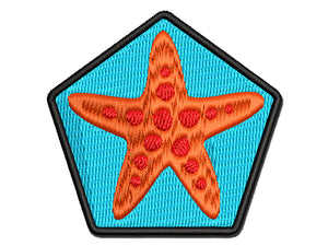 Starfish Sea Star Multi-Color Embroidered Iron-On or Hook & Loop Patch Applique