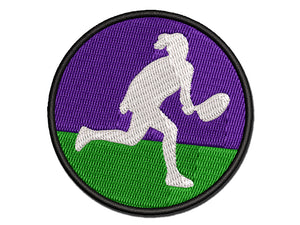 Woman Tennis Player Sports Multi-Color Embroidered Iron-On or Hook & Loop Patch Applique