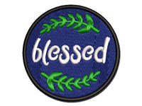 Blessed Wheat Strands Multi-Color Embroidered Iron-On or Hook & Loop Patch Applique